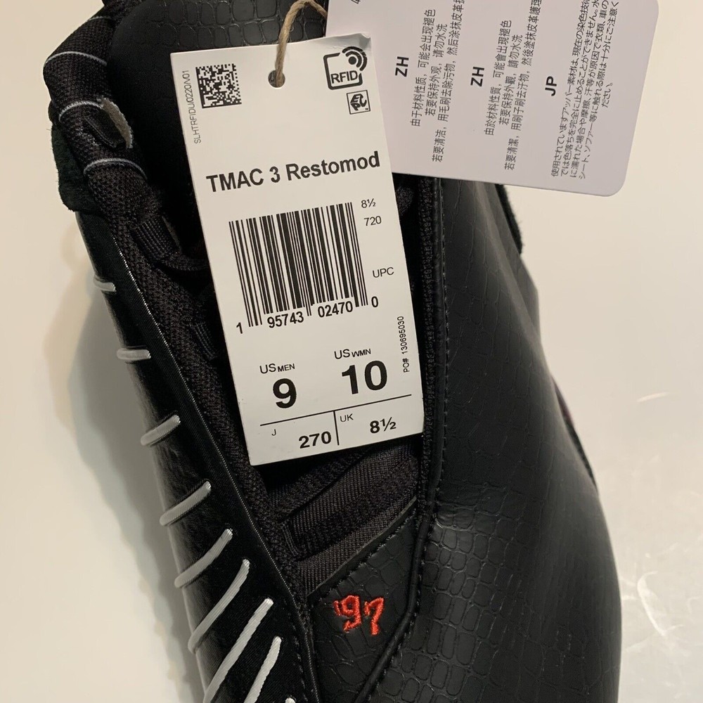 adidas TMAC 3 Restomod Raptors Black Purple Men Size 9 Basketball Shoes  GY2394 - Picture 6 of 9